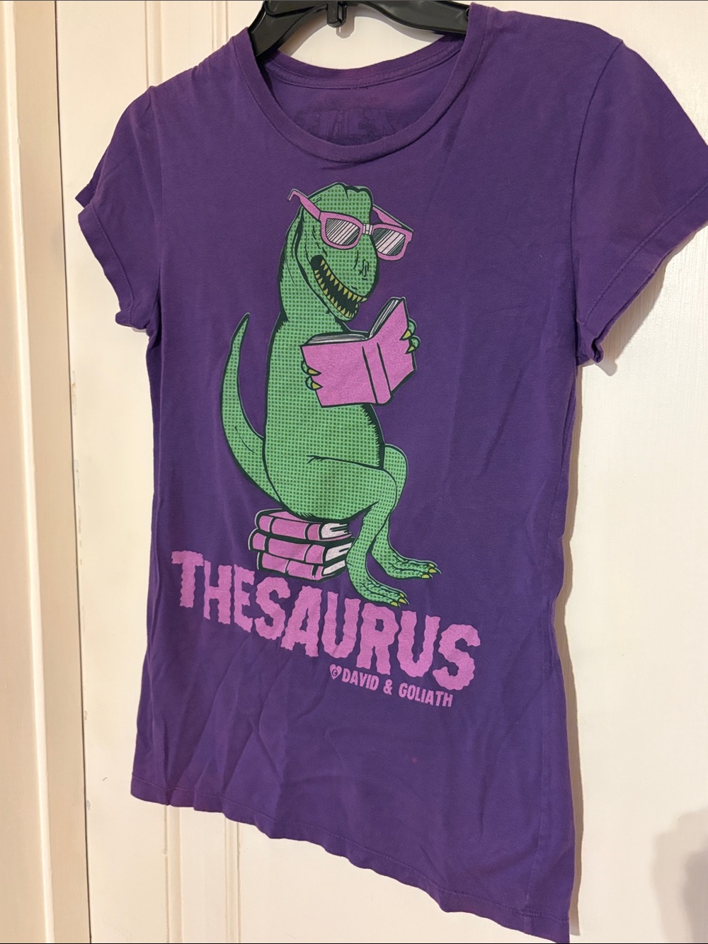 David & Goliath T-Rex Purple 'Thesaurus' Graphic Tee